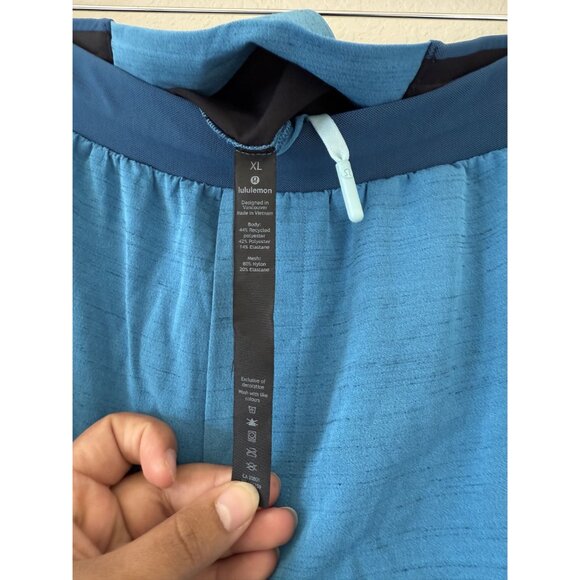 Lululemon Men's Neo Blue Switch Up Shorts Size Extra Large Linerless Running - Picture 4 of 6